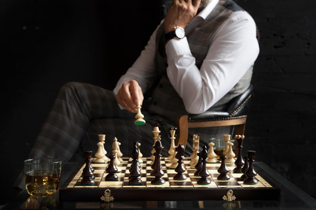 Sunrise Chess | Schach Beskid | Gross | Traditionelles Design | Sorgfältige Verarbeitung | Gut gemah