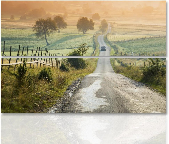 Feeby. Wandbilder - 2 Teile - 150x100 cm - rechteckige Form Bilder Kunstdrucke Deko Panel STRAssE, N