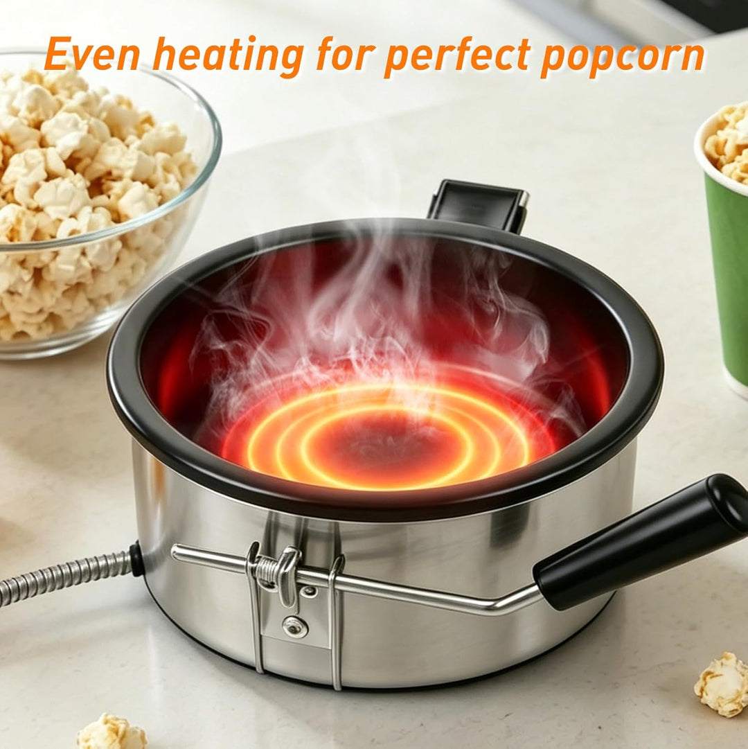 Popcorntopf mit Antihaft 15mm 3-Loch-Anschluss, Anti-Anbrenn-Aufsatz für Heissluft-Popcornmaschinen,