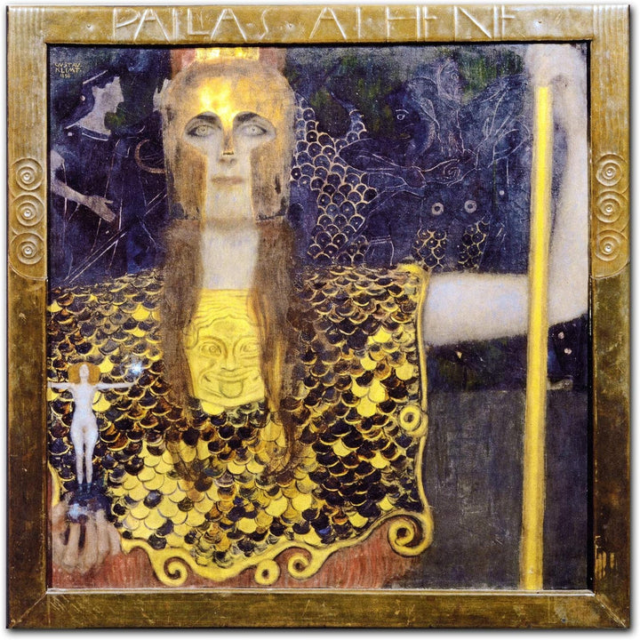 Bilderdepot24 Bild auf Leinwand | Gustav Klimt - Pallas Athene in 80x80 cm als Wandbild | Wand-deko