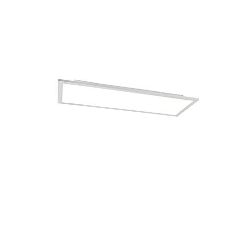 Qazqa - Modern Deckenleuchte I Deckenlampe I Lampe I Leuchte Stahl I Silber I nickel matt 80 cm inkl
