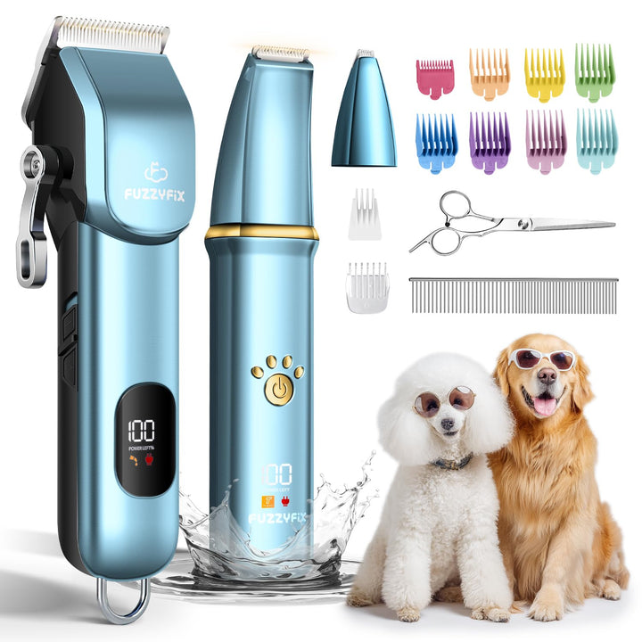 Hundeschermaschine 3 in1 Set,Schermaschine Hund Haarschneidemaschine für Dichtes Verfilztem Fell,Hun