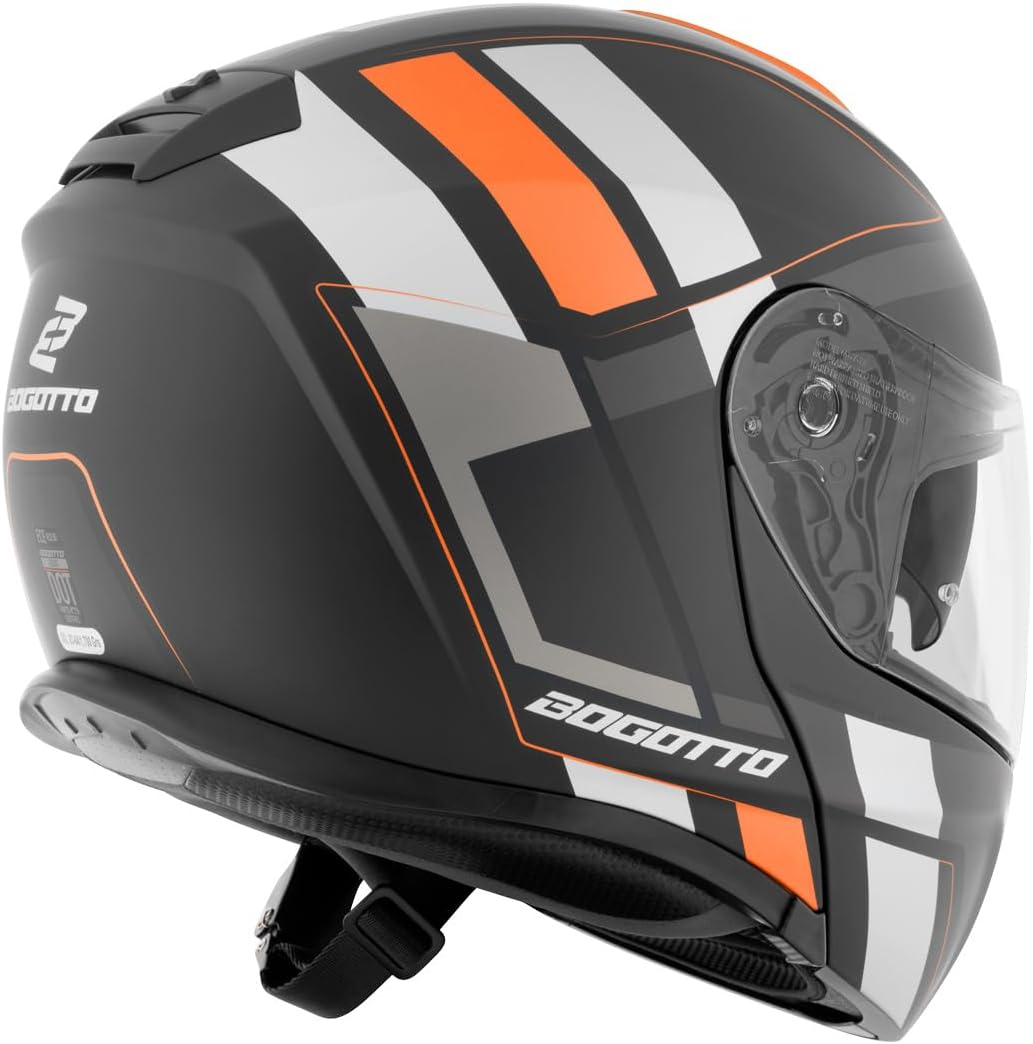 Bogotto FF403 Murata Klapphelm, orange/schwarz XS