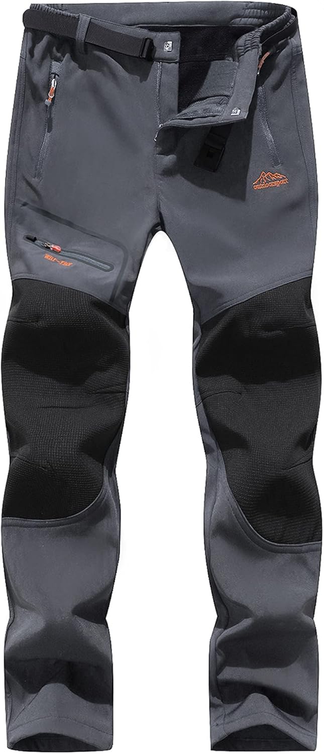 BenBoy Herren Wanderhose Wasserdicht Softshellhose Outdoorhose Winddicht Warm Gefüttert Skihose Snow