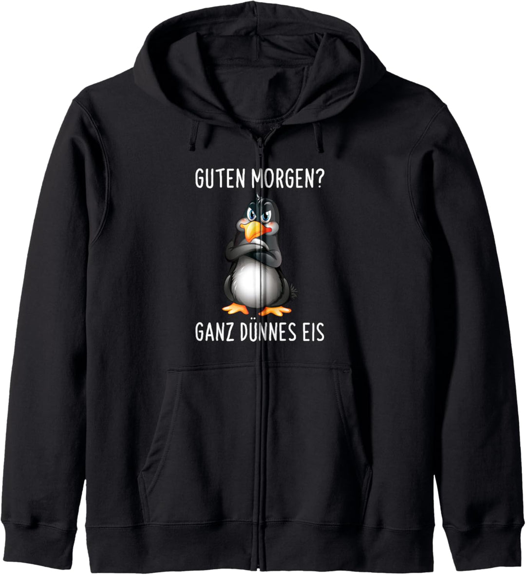 Guten Morgen? Ganz Dünnes Eis Morgenmuffel Lustiges Pinguin Kapuzenjacke