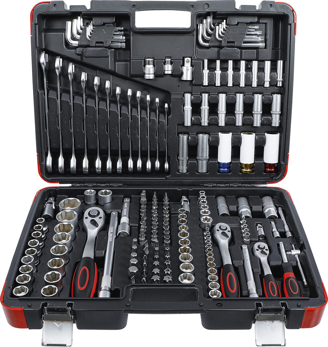 BGS Diy 15217 | Steckschlüssel-Satz | Antrieb 6,3 mm (1/4") / 10 mm (3/8") / 12,5 mm (1/2") | 176-tl