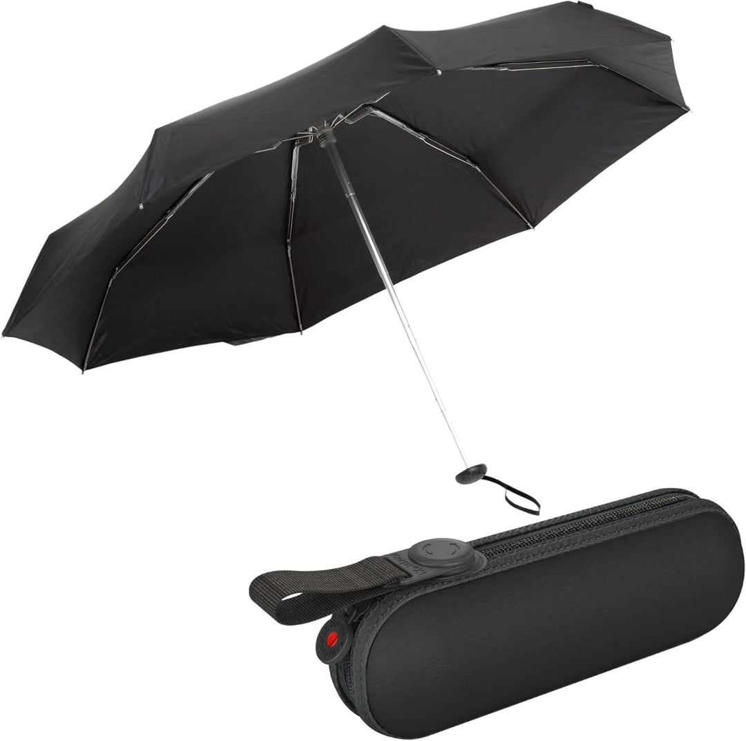 Knirps X1 Taschenschirm 18 cm 90cm Black Superthin, 90cm Black Superthin