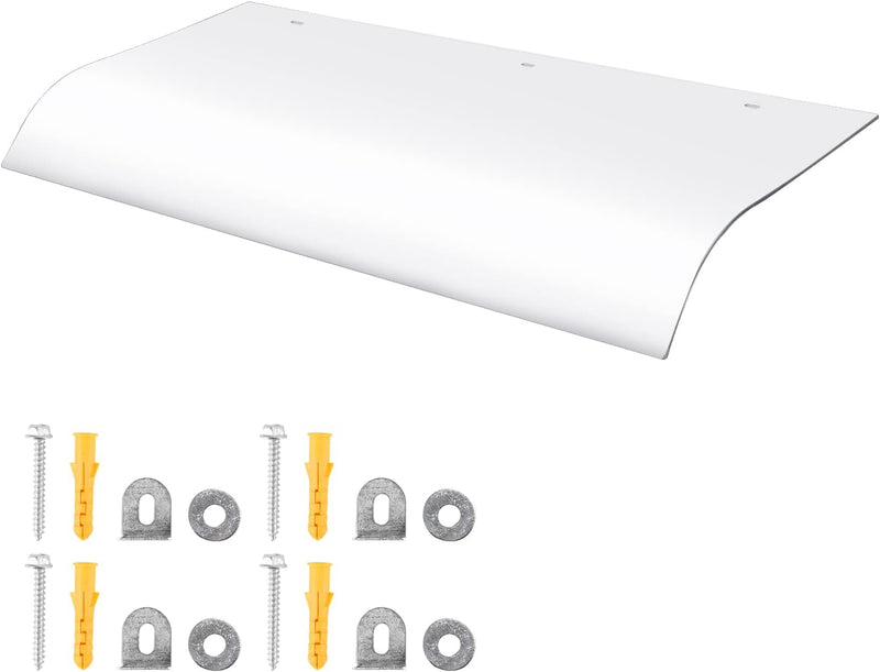 Vigevee Vordach für Haustür 40x80cm Transparent Polycarbonat Pultvordach Pultbogenvordach Überdachun