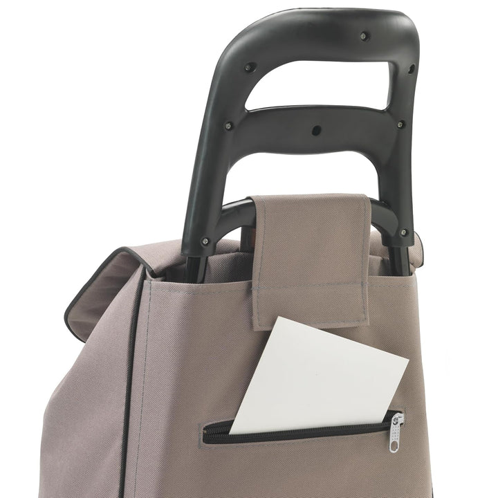Metaltex Krokus Einkaufstrolley 50L mit Kühltasche, abnehmbare Tasche Krokus 50L Braun, Krokus 50L B
