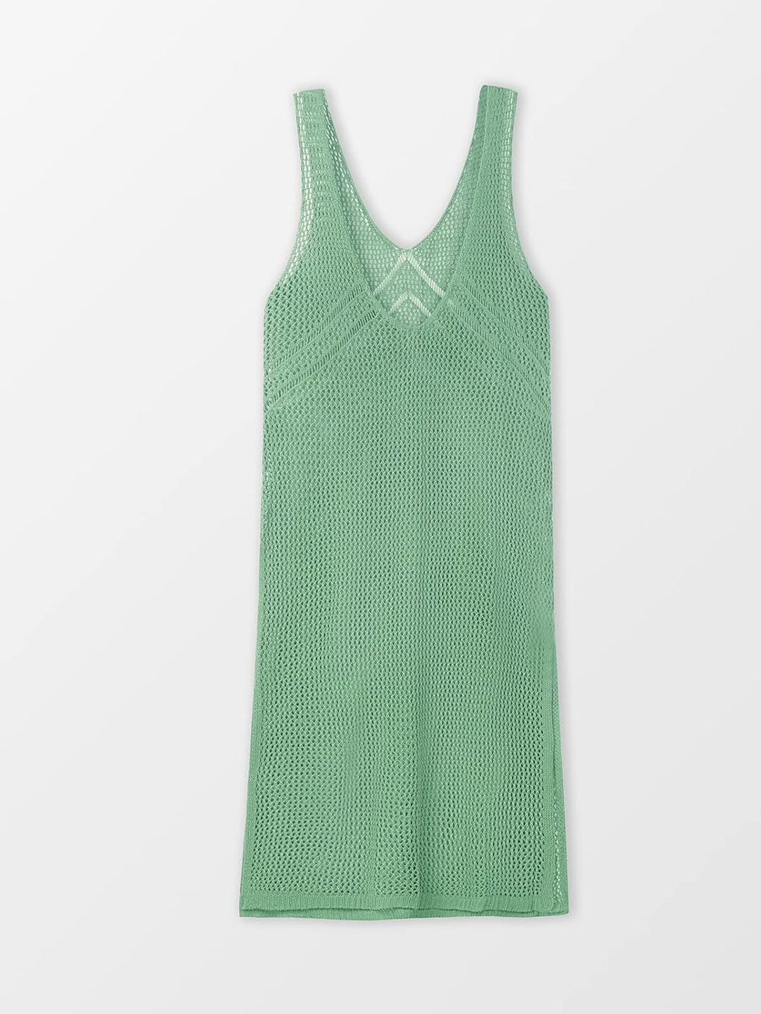 CUPSHE Damen Bikini Cover Up Strandkleid V Ausschnitt Ärmellos Lochmuster Seitenschlitz Sexy Strandp
