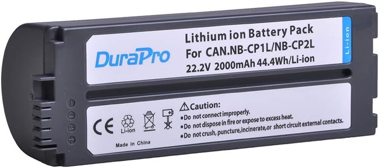 DuraPro 2000mAh NB-CP2L NB CP2L Battery Akku für Canon NB-CP1L CP2L Canon Fotodrucker SELPHY CP800,