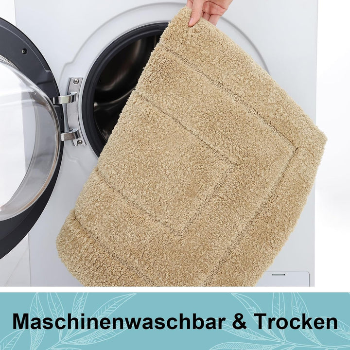 Homaxy Mikrofaser Badezimmerteppich rutschfest Waschbar Badematte Weiche Badteppich Wasserabsorbiere