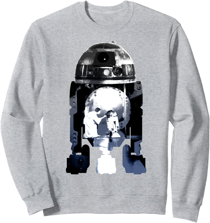 Star Wars R2-D2 Talking To Leia Portrait Sweatshirt