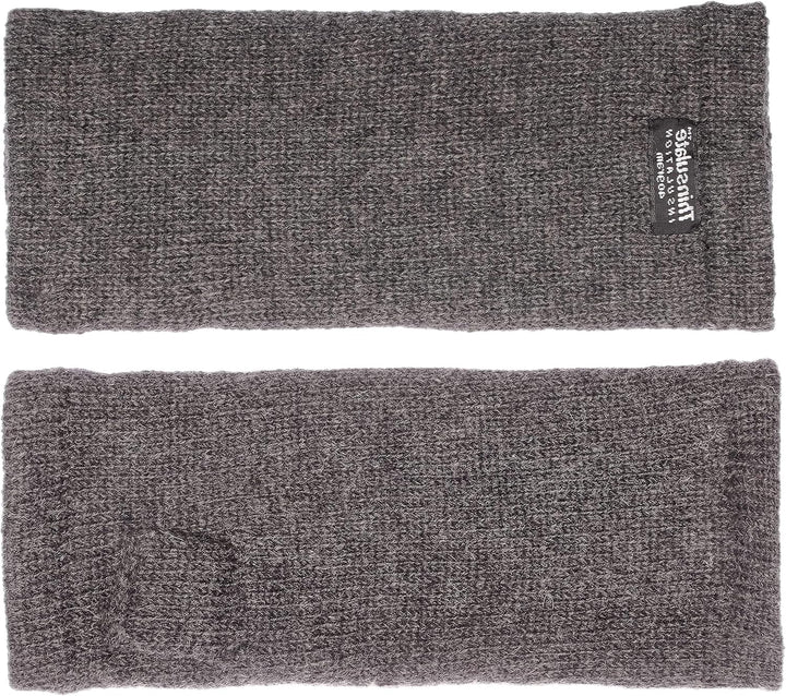 EEM Damen Strickhandschuhe Pulswärmer, weiche Wolle, Thinsulate Thermofutter, praktisches Daumenloch