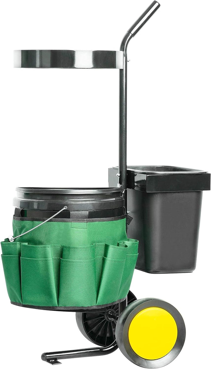 UPP Garten- & Werkzeugtrolley I Transportwagen mit 12 & 20 L Eimer | Gerätehalter und Tasche mit 12