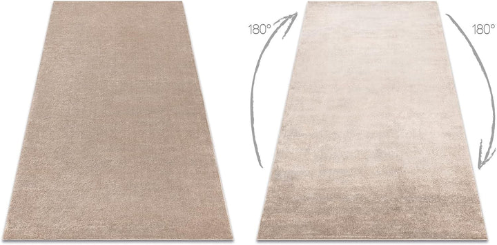 rugsx Teppich Softy beige, glatt, einfarbig, für Zimmer, Wohnzimmer, Schlafzimmer, 200x290 cm 200x29