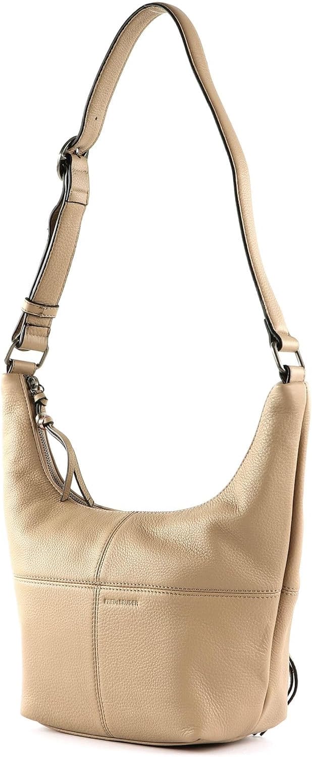 FREDsBRUDER Handtasche Pruvia mit Ziernähten S Sand, S Sand