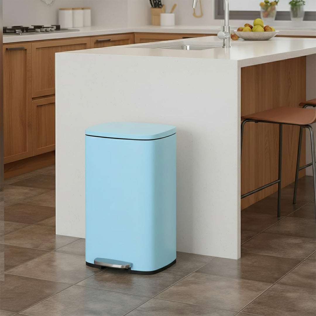 BestOffice 50 L Mülleimer Küche Mülleimer mit Deckel für Büro Schlafzimmer Badezimmer Schritt Müllei