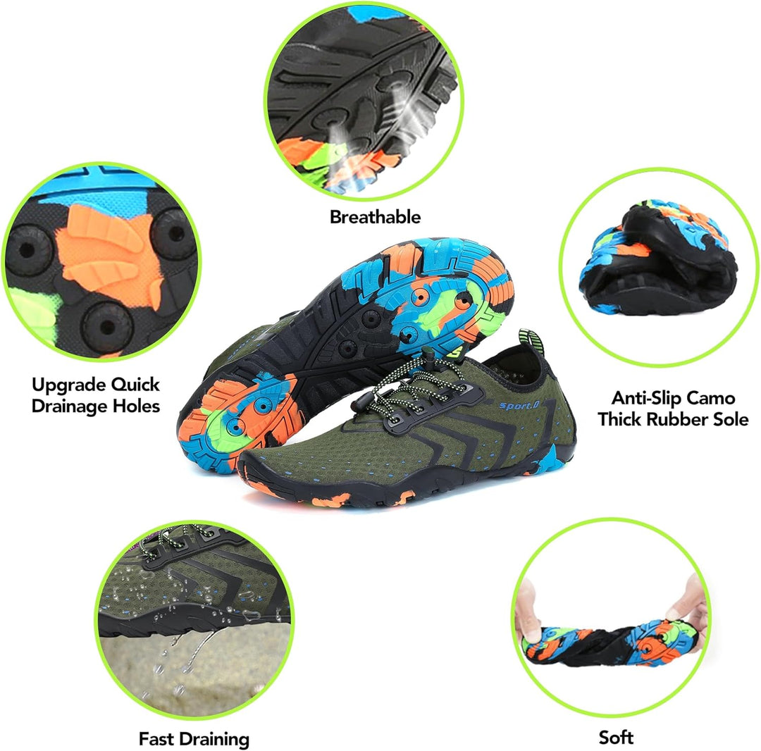 SAGUARO Badeschuhe Strandschuhe Aquaschuhe Wasserschuhe Surfschuhe Schwimmschuhe für Damen Herren Ki