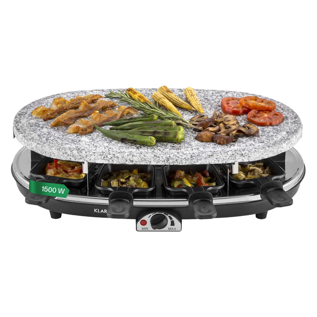 Klarstein Steaklette All-U-Can-Grill Raclette - 1500 Watt Raclette Grill, Raclette 8 Personen inkl.