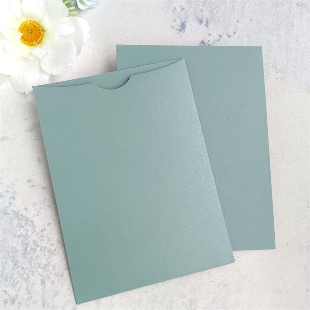 MillaSaw Celemony Hochzeitseinladungen, robust, mit Umschlag, 25 Stück, Blau, blau