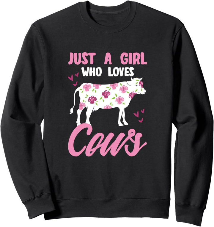 Mädchen mag Kühe Bauernhof Traktor Landwirtschaft Sweatshirt