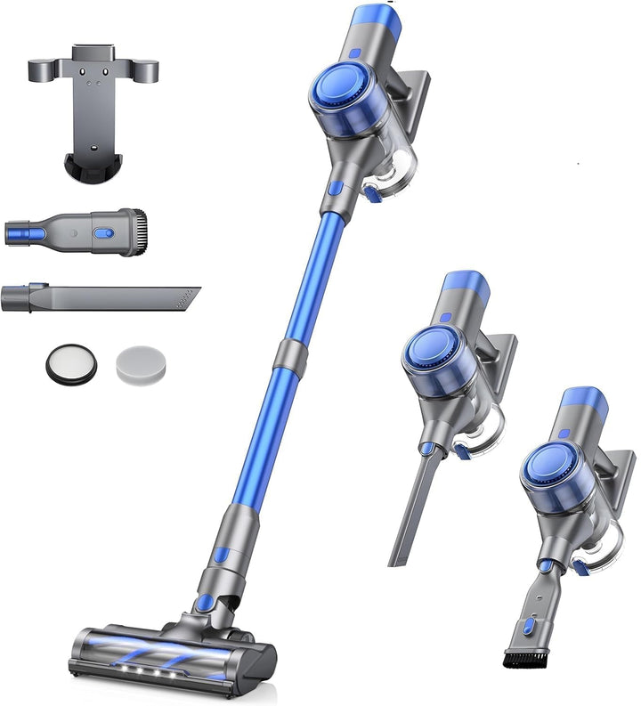BuTure VAC Akku Staubsauger 600 W 50KPA Saugleistung, bis zu 60 Minuten Laufzeit, mit LED-Touchdispl