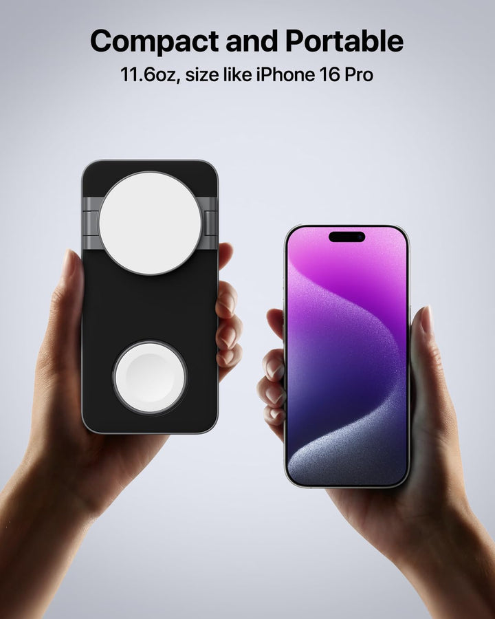 Kabelloses Ladegerät mit Mag-Safe, 3 in 1 Ladestation für Apple Faltbar Induktive Wireless Charger f