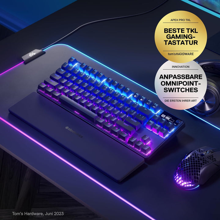 SteelSeries Apex Pro TKL Wireless HyperMagnetic Gaming-Tastatur – E-Sports TKL-Formfaktor – Anpassba