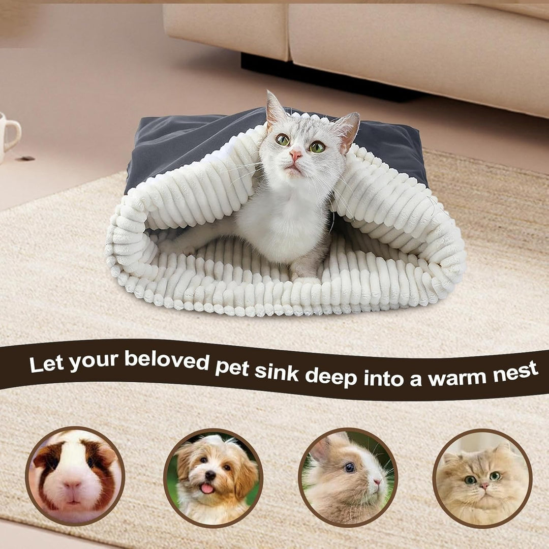 Mixnexorad Katzenhöhle Bett, Haustiernest Für Katzen Und Hunde, Wärmender Schlafsack Winter Haustier