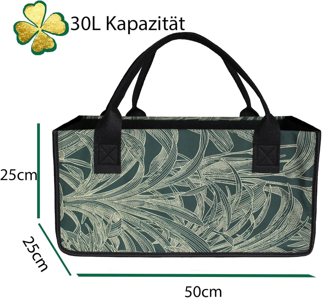 2 Stück Filztaschen Einkaufstasche Kaminholztasche Kaminholzkorb Filz Zeitungsständer Zeitungskorb (