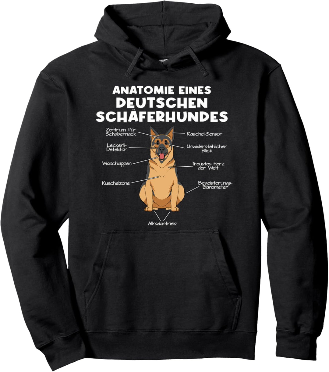 Anatomie Eines Deutschen Schäferhundes Pullover Hoodie