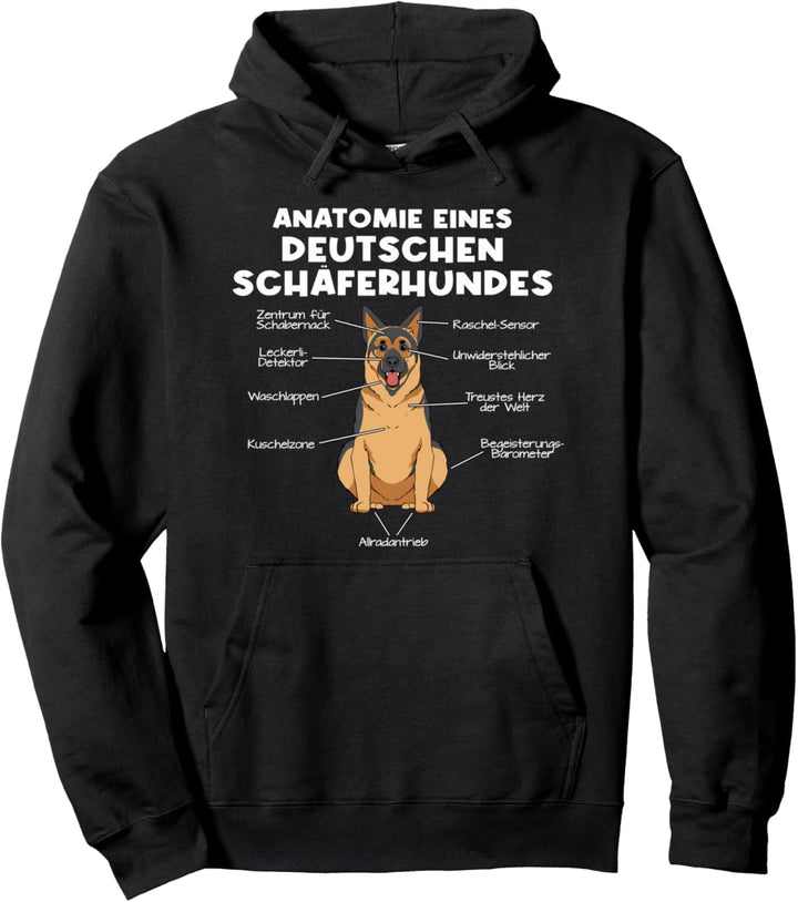 Anatomie Eines Deutschen Schäferhundes Pullover Hoodie