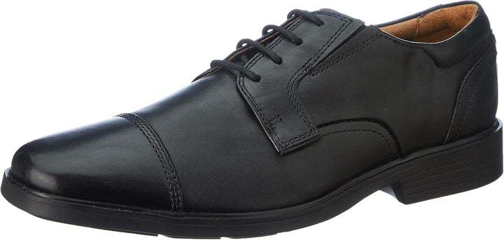 Clarks Herren Clarkslite Cap Oxford 45 EU Black Leather, 45 EU Black Leather
