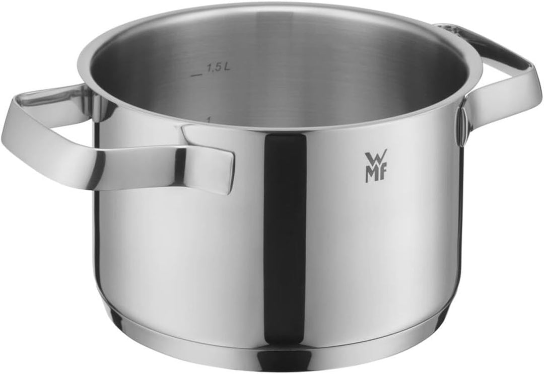 WMF Belmonte Topfset Induktion 5-teilig, Kochtopf Set mit Glasdeckel, Cromargan Edelstahl poliert, T