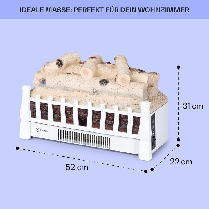 Klarstein Elektrokamin, Elektro Heizungen für Wohnzimmer & Innenräume, Elektrischer Kamin mit LED Fl