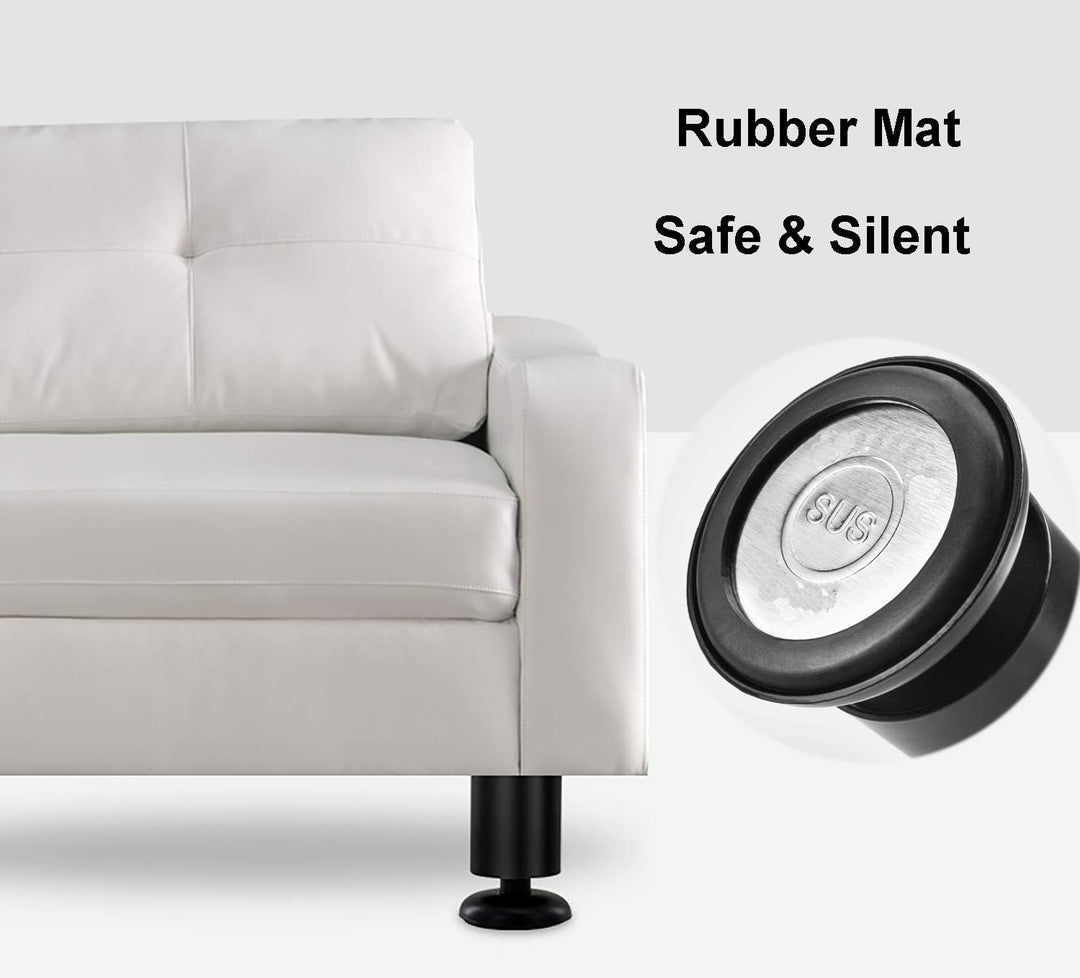 Qrity 4 Stück 20cm Möbelfüsse Edelstahl Schrankfüsse Möbelfüsse Verdicken für Sofa, Tisch, Schränke,