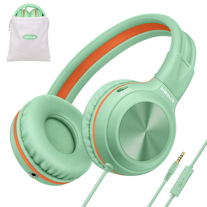 SIMOLIO Kopfhörer mit Kabel für Mädchen und Jungen, mit MIC und 85dB 94dB 104dB Lautstärkeregler, 3,