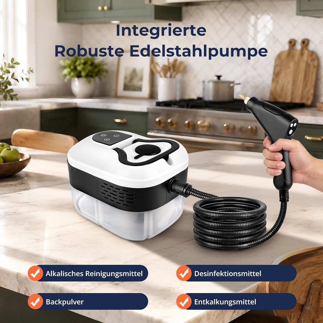 Dampfreiniger, 4.5 Bar Dampfreiniger Handgerät, 6-Stufig Einstellbarer Dampfreiniger, 15 Sekunden Au