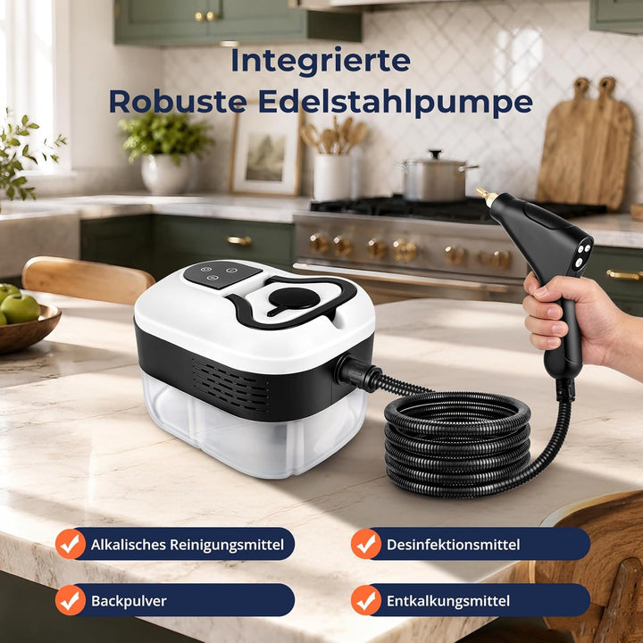 Dampfreiniger, 4.5 Bar Dampfreiniger Handgerät, 6-Stufig Einstellbarer Dampfreiniger, 15 Sekunden Au
