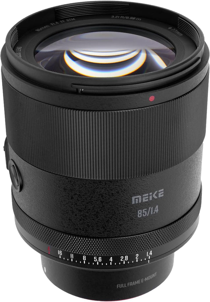 Meike 85mm F1.4 Autofokus Vollformat STM Schrittmotor Portraitobjektiv Kompatibel mit Sony E Mount K