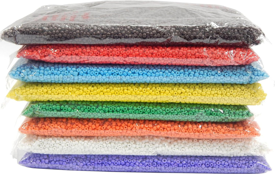 3,6 kilo Grosshandel Rocailles Perlen, 3mm, Opak Set 8 Farben Roccailles Glasperlen 120000stk 8/0 Ru