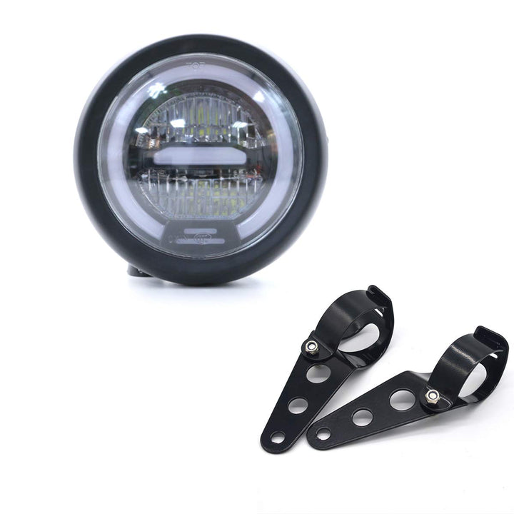 Motorrad LED Frontscheinwerfer, 6,5 Zoll Universal Scheinwerfer Distanz Licht mit Halterung zur Über