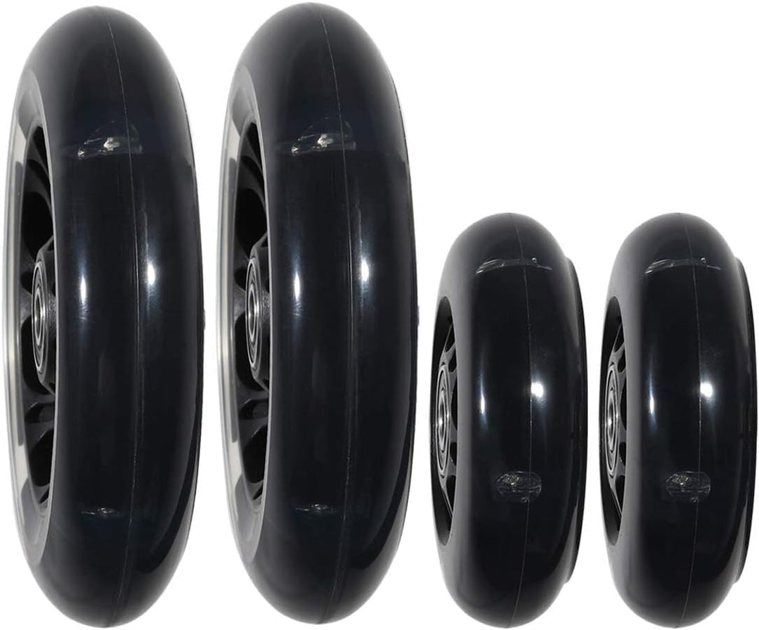 120mm Scooter Rollen - 2 Stück 120mm Led Scooter Ersatzräder Räder mit ABEC-9 Lager - 120mm hell bli