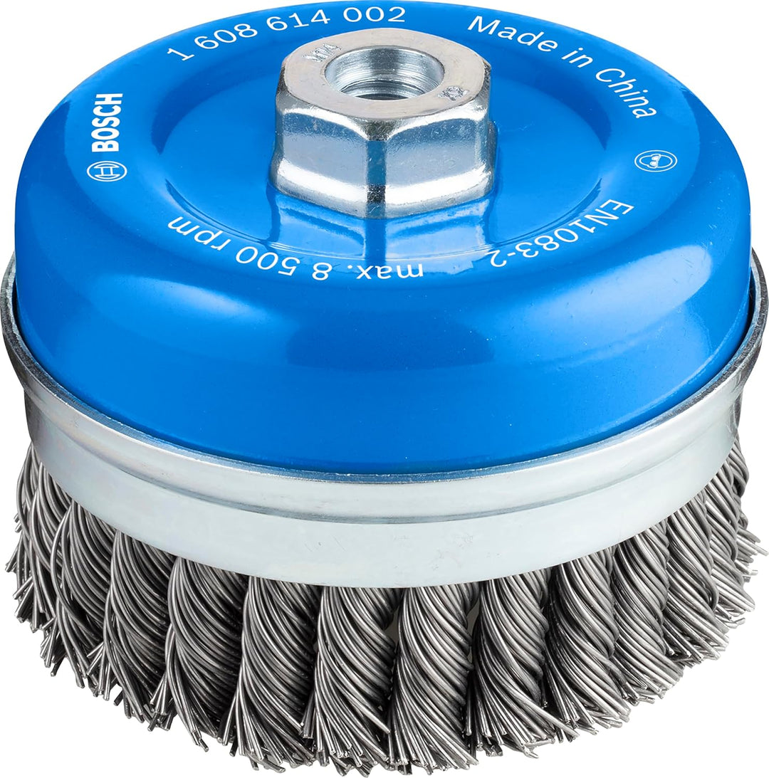 Bosch Accessories Bosch Professional 1x Topfbürste (Ø 100 mm, M14, 0.8mm, Gezopfter Stahldraht, Zube