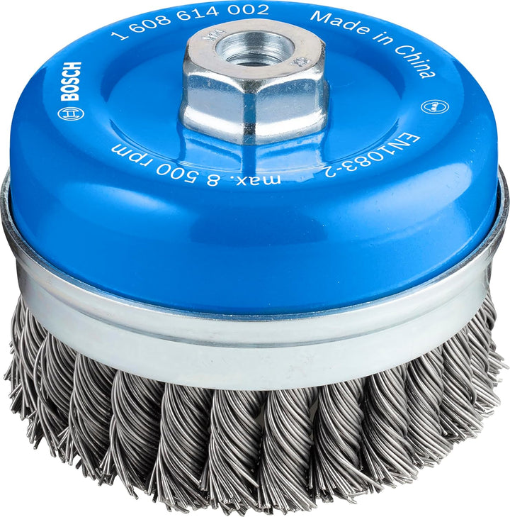 Bosch Accessories Bosch Professional 1x Topfbürste (Ø 100 mm, M14, 0.8mm, Gezopfter Stahldraht, Zube