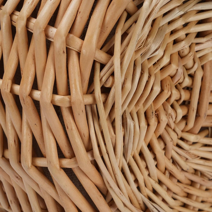 Cocoarm Picknickkorb aus Korbgeflecht mit Doppelter Öffnung, Gänseblümchen Design, 25,4 x 18,1 x 24,