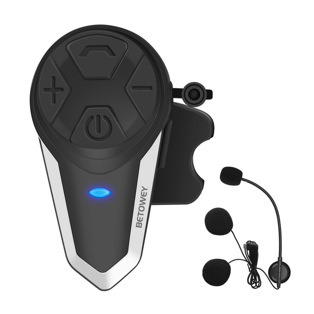 BETOWEY BT-S3 Fortgeschrittenes Motorrad Bluetooth V5.0 Intercom-System - Freisprechanlage, Hochklar