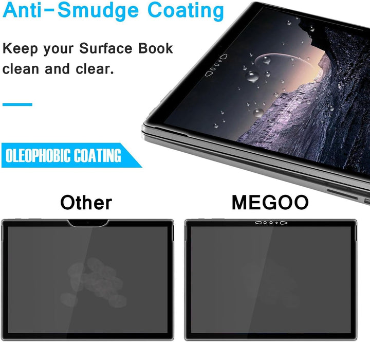 Megoo [2er-Pack] Displayschutzfolie für Microsoft Surface Book 3 15 Zoll (2020 Release), [HD gehärte