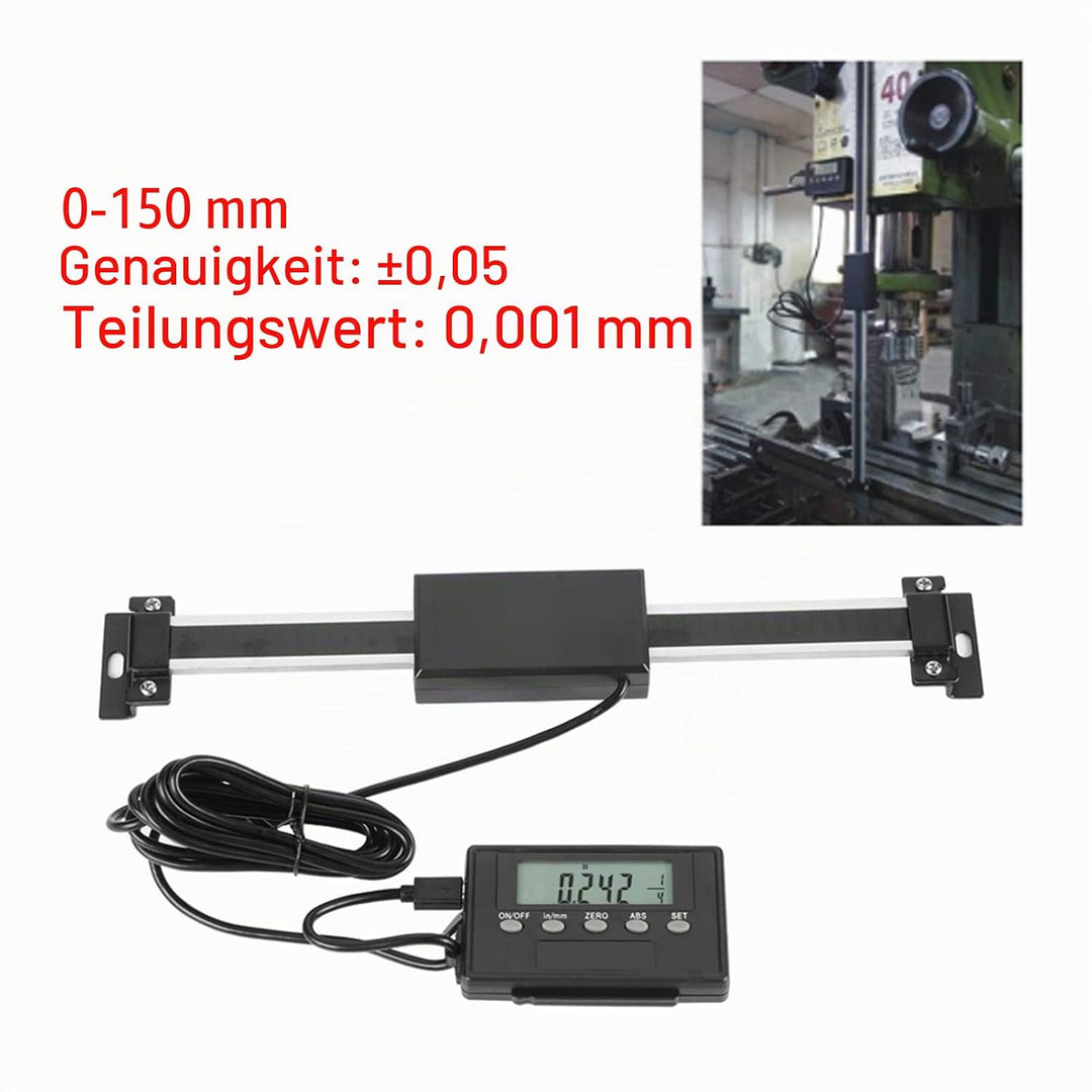 YWBL-WH 0-150mm Digitalanzeige, Digitalanzeige Linearmassstab DRO Remote LCD für Fräsmaschinen oder